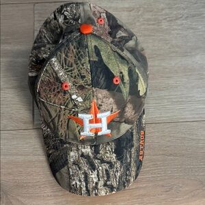 New Era Camo Cap with Orange Brim
